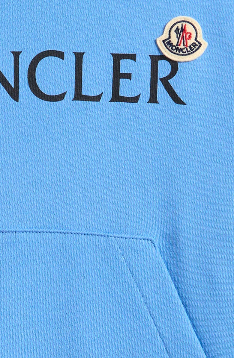 Moncler Kids' Logo Graphic Hoodie, Alternate, color, Medium Blue