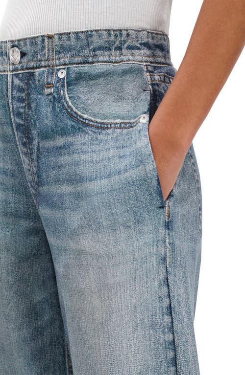 Rag & Bone Miramar Wide Leg Cotton Terry Sweatpant Jeans In Blue