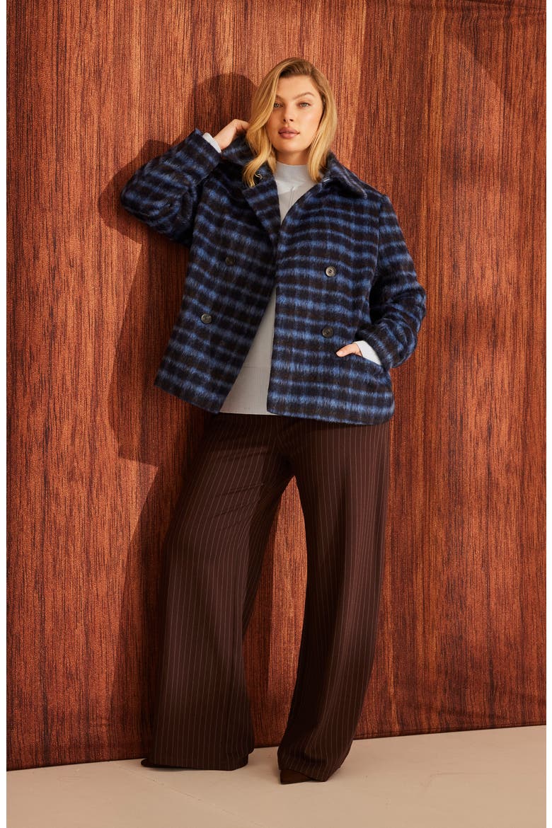 Marley Pinstripe Wide Leg Pants, Alternate, color, CHOC STRIPE