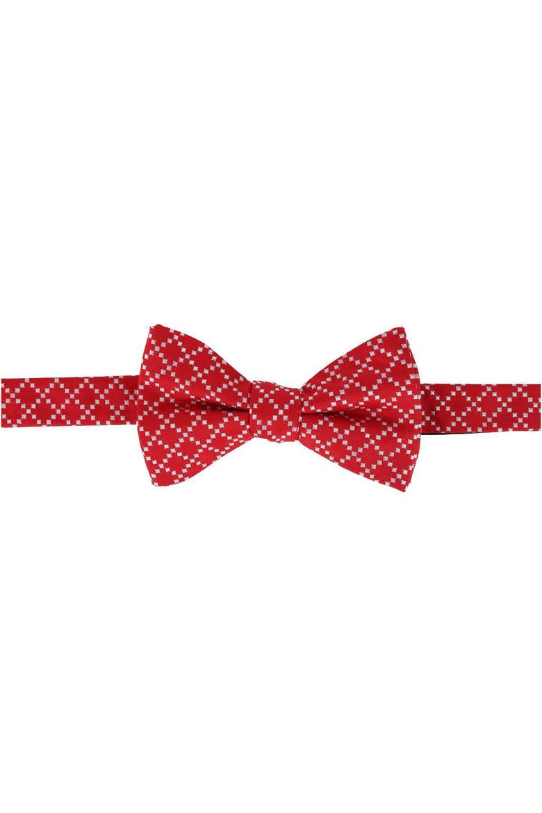 Rowan Geometric Pattern Silk Bow Tie, Main, color, Red