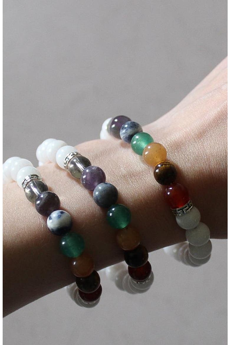7 Chakra Crystal Healing Bracelet, Alternate, color, Multicolored