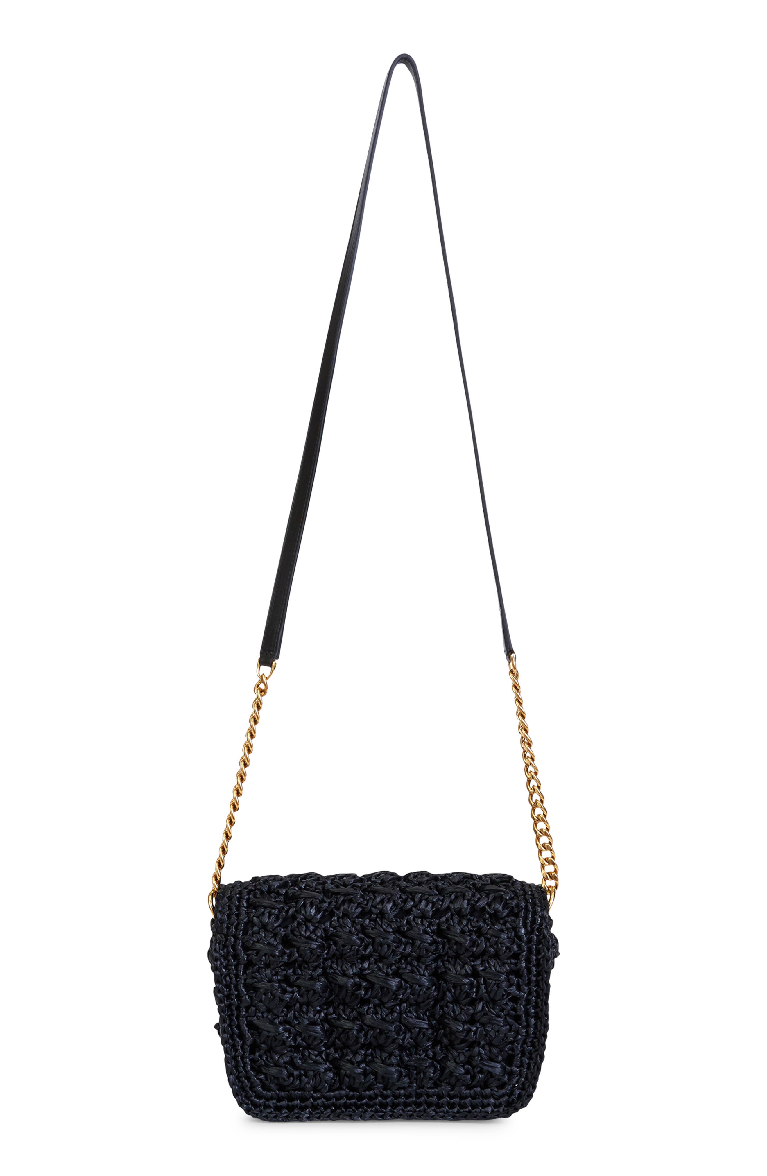 Etro Pegaso Raffia Crossbody Bag, Alternate, color, 