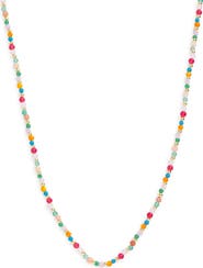 Argento Vivo Sterling Silver Multicolor Beaded Necklace