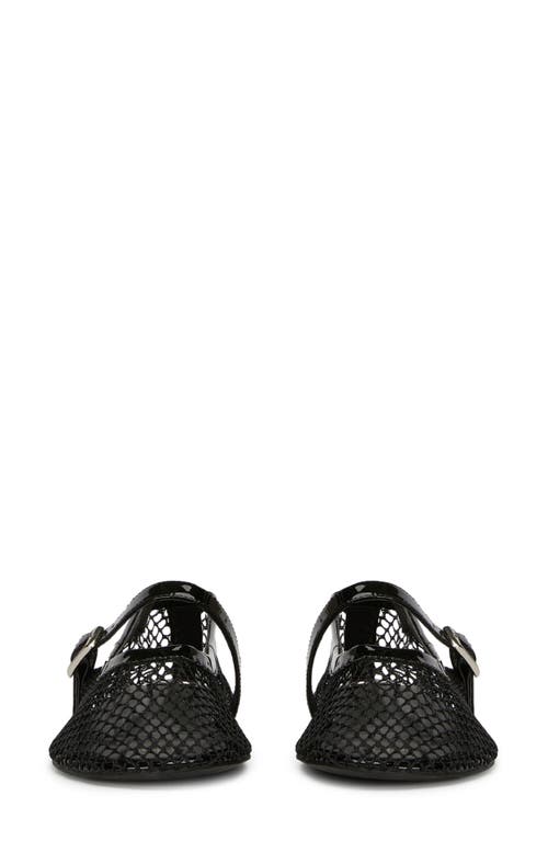 Shop Tony Bianco Mia Mary Jane Flat In Black Mesh/patent