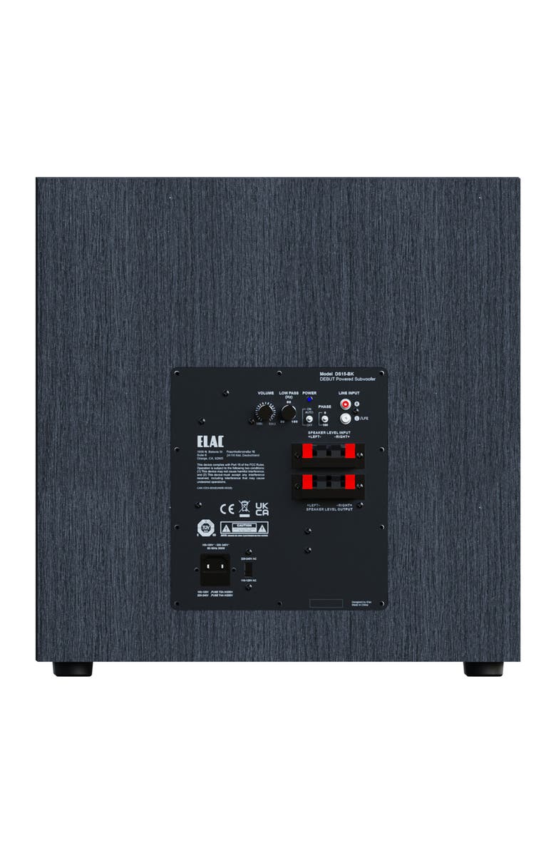 ELAC DS153 Debut 3.0 Series 15 Inch 300W Powered Subwoofer, Alternate, color, Black