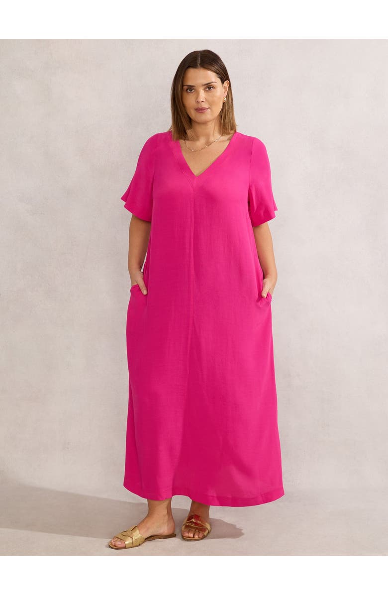 Live Unlimited V-Neck Dress, Main, color, Raspberry