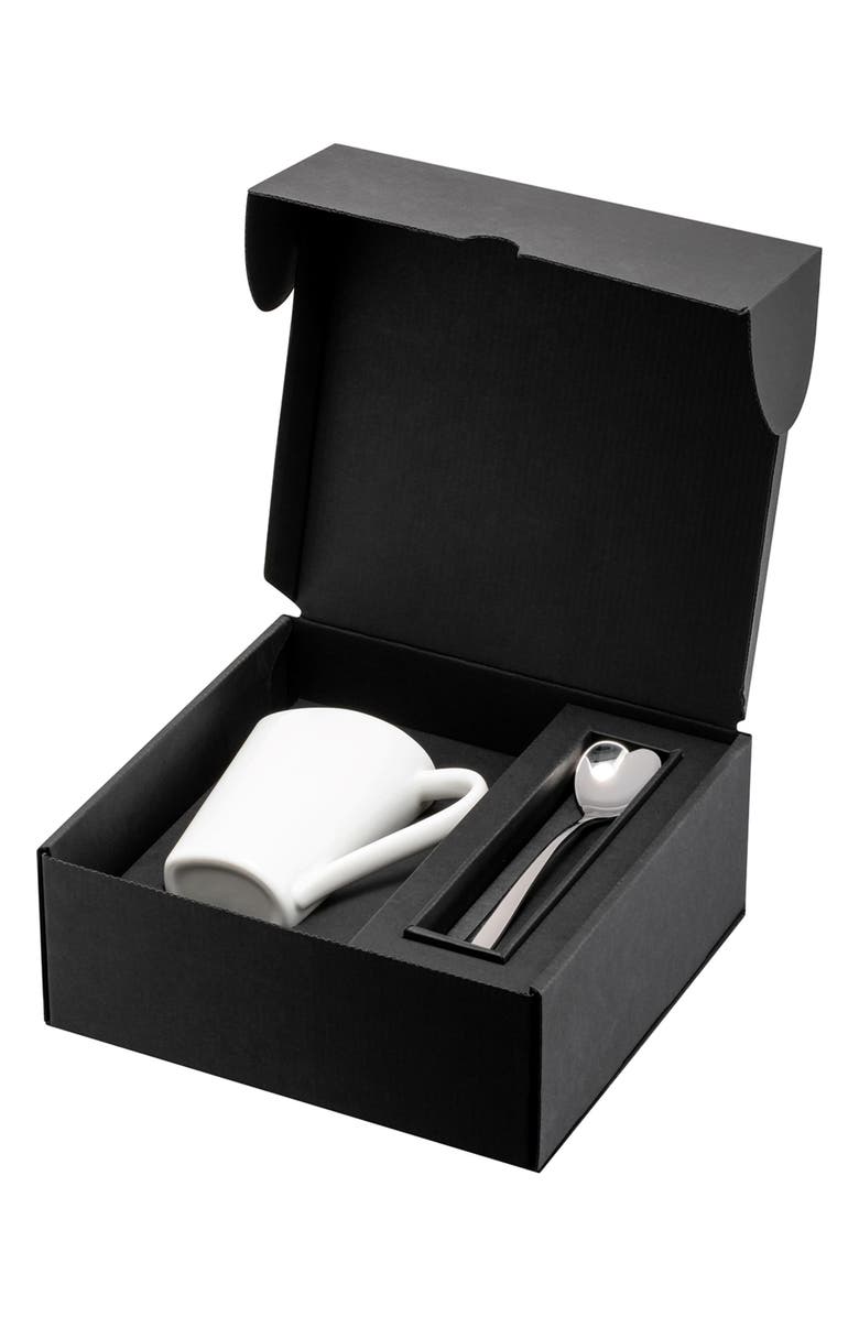 ALESSI & Tea Mug & Spoon Gift Set, Alternate, color, Black