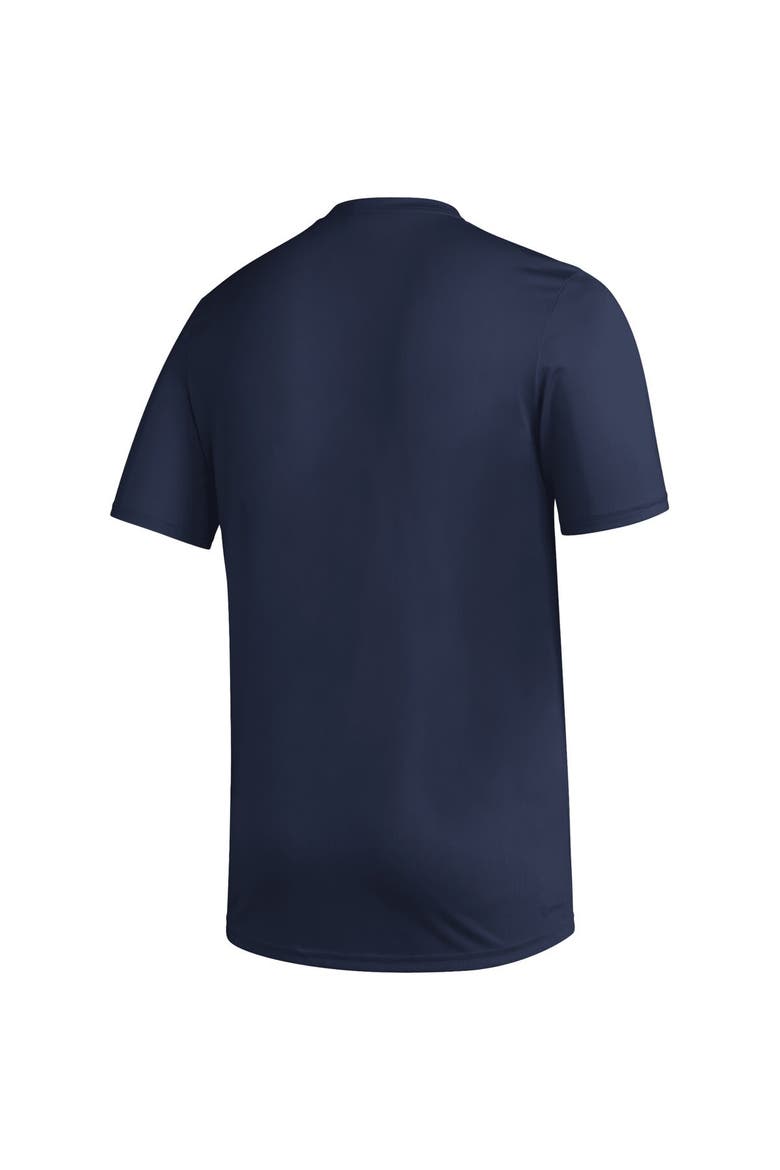 Men's adidas  Navy Georgia Tech Yellow Jackets Fadeaway Basketball Pregame AEROREADY T-Shirt, Alternate, color, Navy