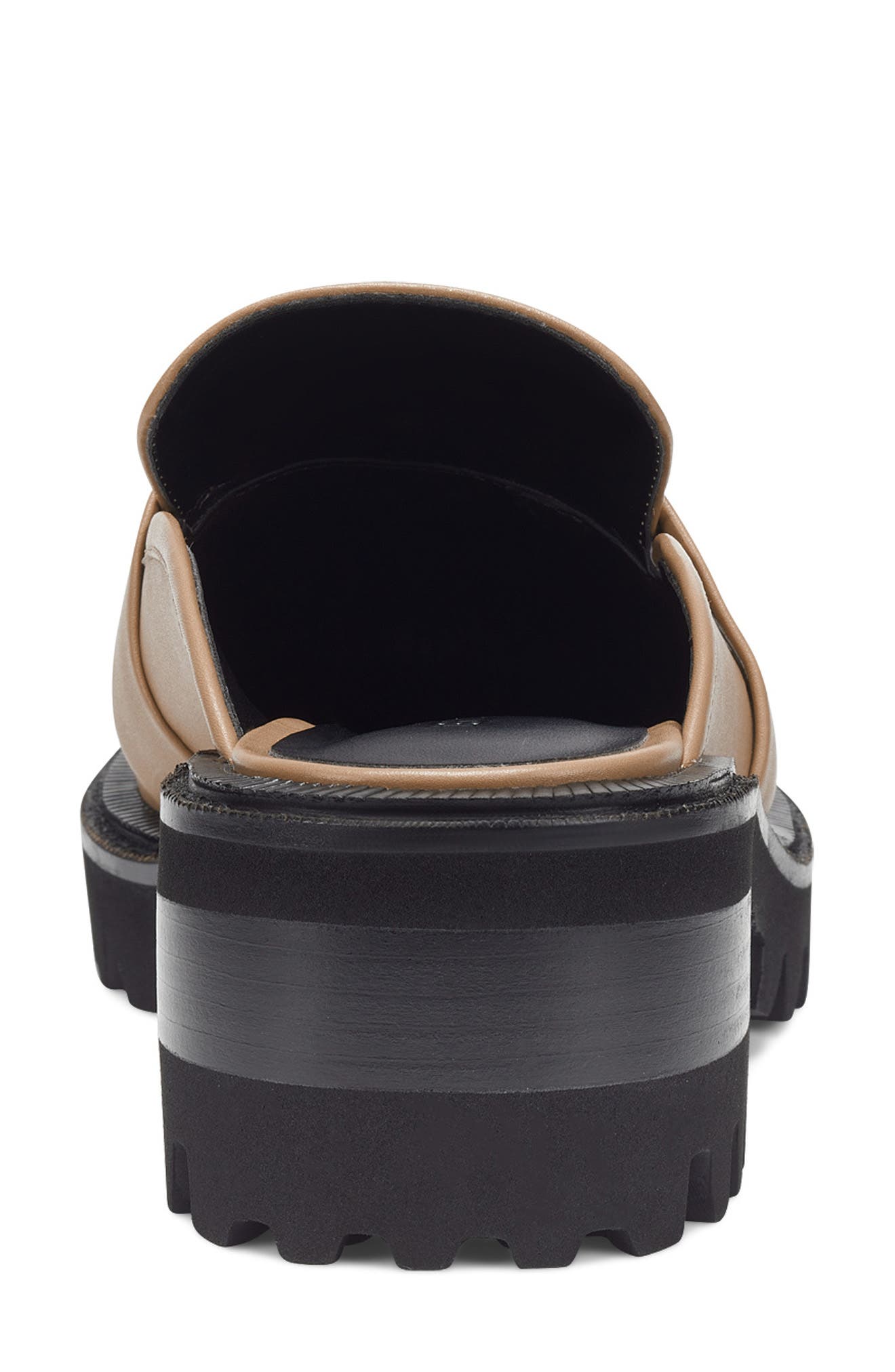 Lowery Chain Detail Mule, Alternate, color, TOFFEE LEATHER
