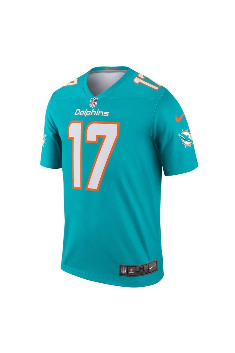 Men's Nike Jaylen Waddle Aqua Miami Dolphins Legend Jersey, Alternate, color, Aqua