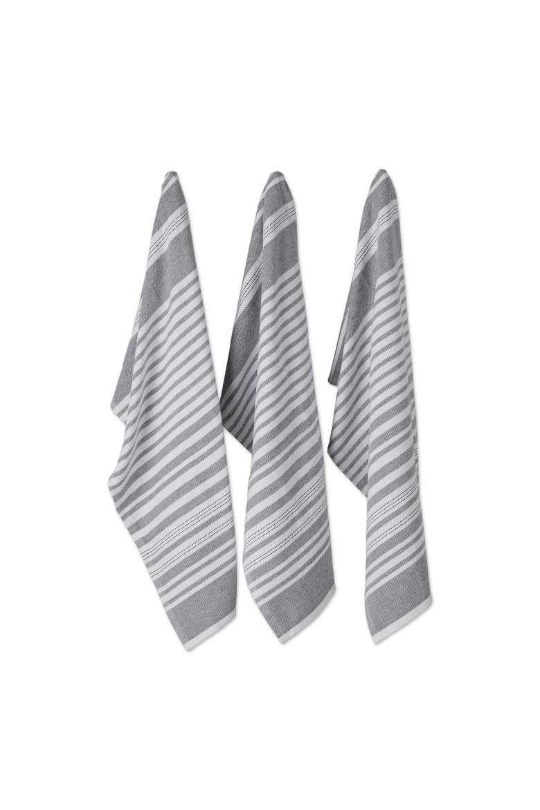 Mineral French Terry Stripe Dishtowel Set/3, Main, color, Mineral