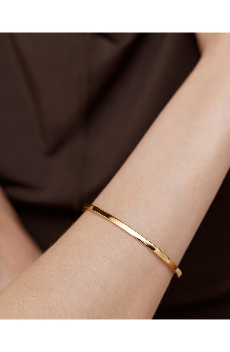 Monica Vinader Essential Lab Grown Diamond Bangle, Alternate, color, 18K Gold Vermeil / Diamond