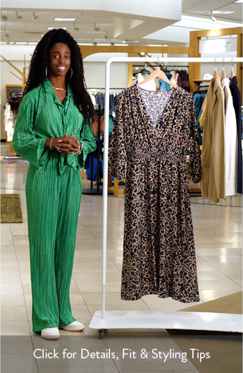 Daphne Leopard Long Sleeve Maxi Dress, sales video thumbnail