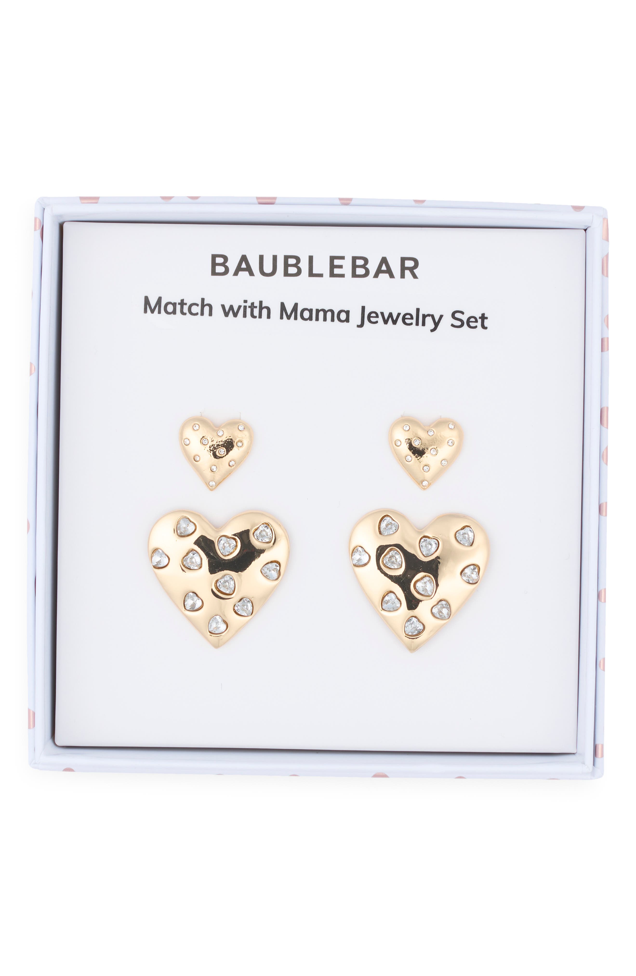 BaubleBar Set of 2 Match with Mama Heart Stud Earrings