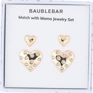 BaubleBar Set of 2 Match with Mama Heart Stud Earrings