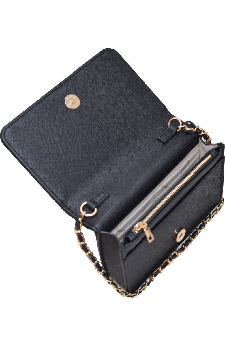 bebe Sagan Stud Crossbody and Zip Wallet, Alternate, color, Black