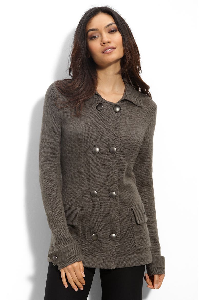 Wool & Cashmere Military Cardigan, Main, color, LODEN