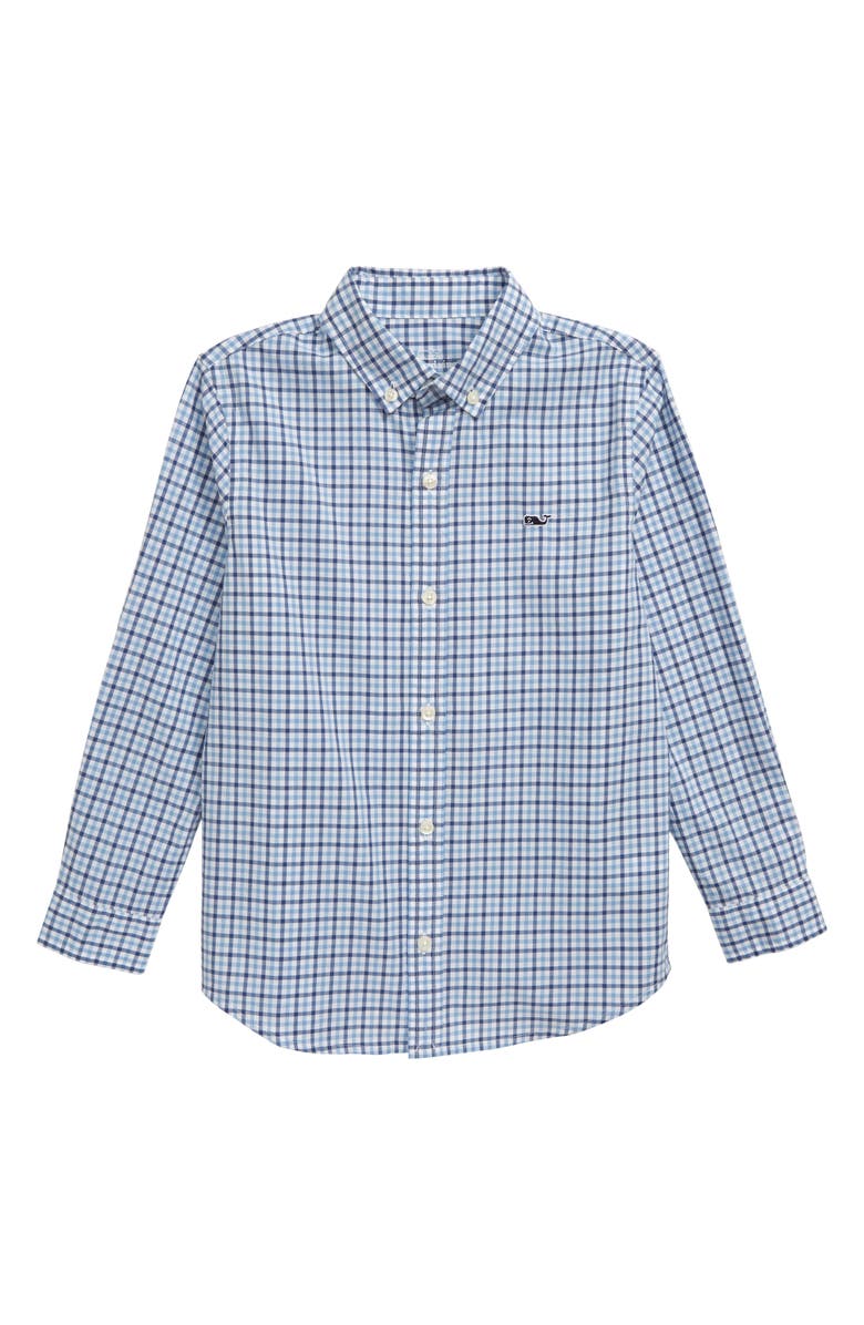 vineyard vines Amelia Gingham Check Whale Shirt, Main, color,