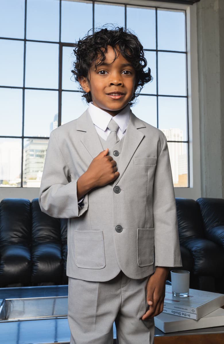 Peanut Butter Collection Kids' Joey Five-Piece Suit, Alternate, color, Joey Safari Heather