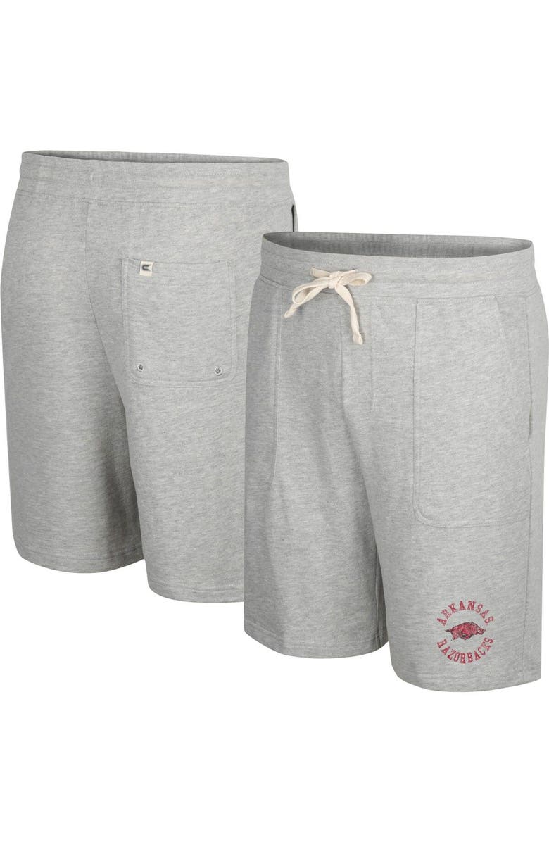 COLOSSEUM Men's Colosseum Heather Gray Arkansas Razorbacks Love To Hear This Terry Shorts, Main, color, Heather Gray