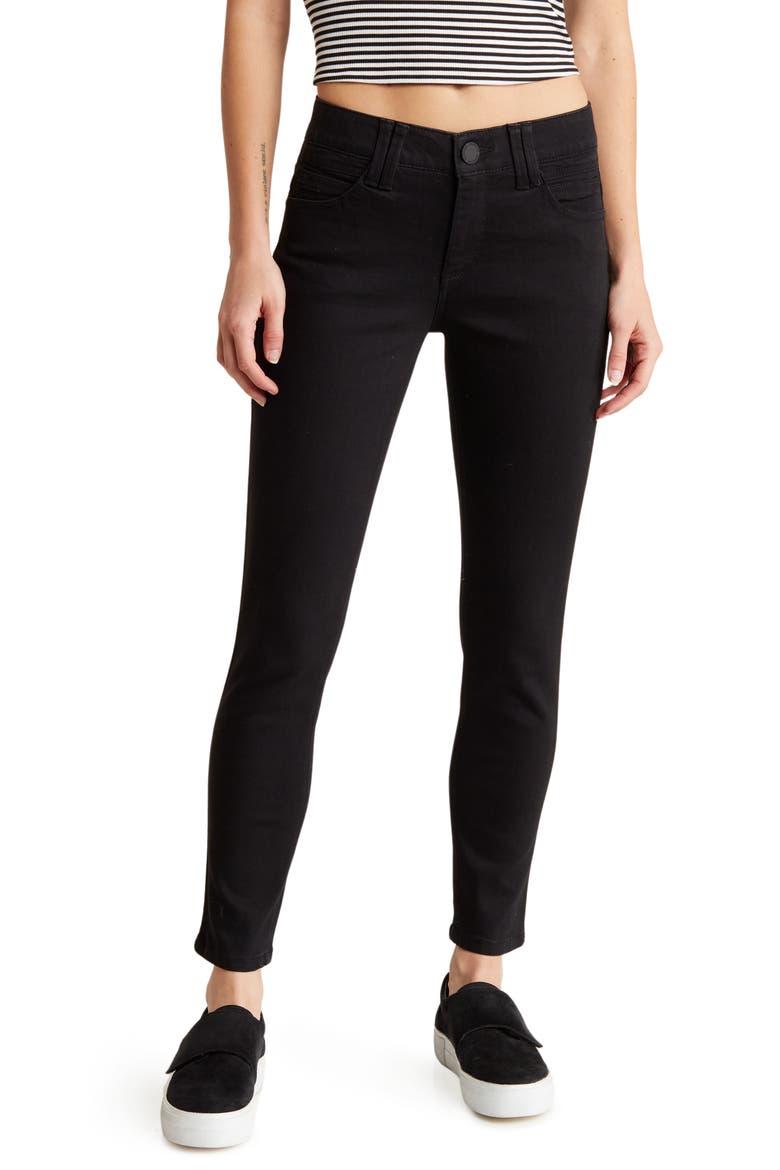 Ab Technology Ankle Skinny Jeans, Main, color, BLACK