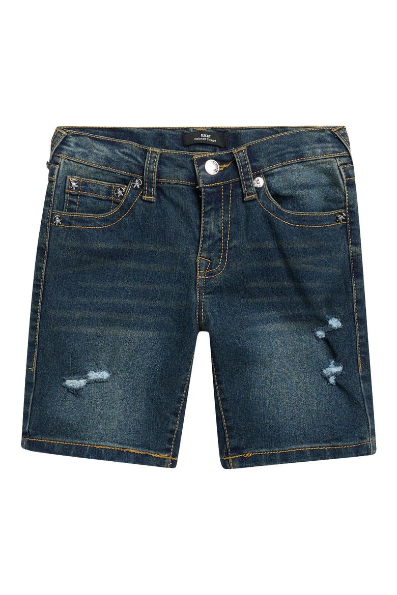 Kids' Denim Shorts, Main, color, DARK BLUE