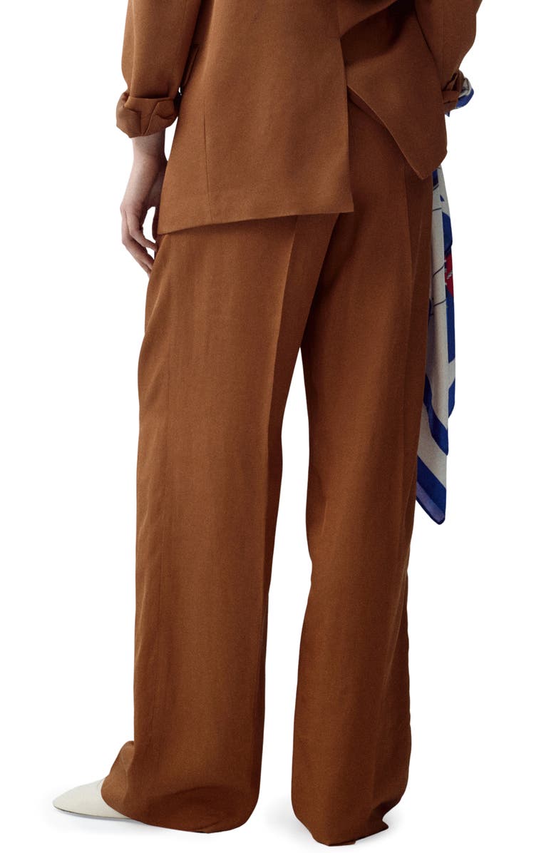 MANGO Minesota Pleated Pants, Alternate, color, Russet
