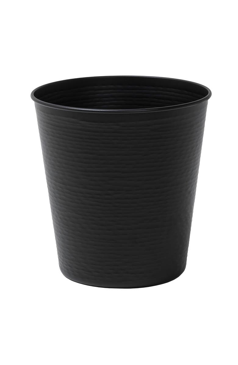 HAPPIMESS Remi Modern Classic Textured Steel 2-Gallon Wastebasket, Main, color, Matte Black