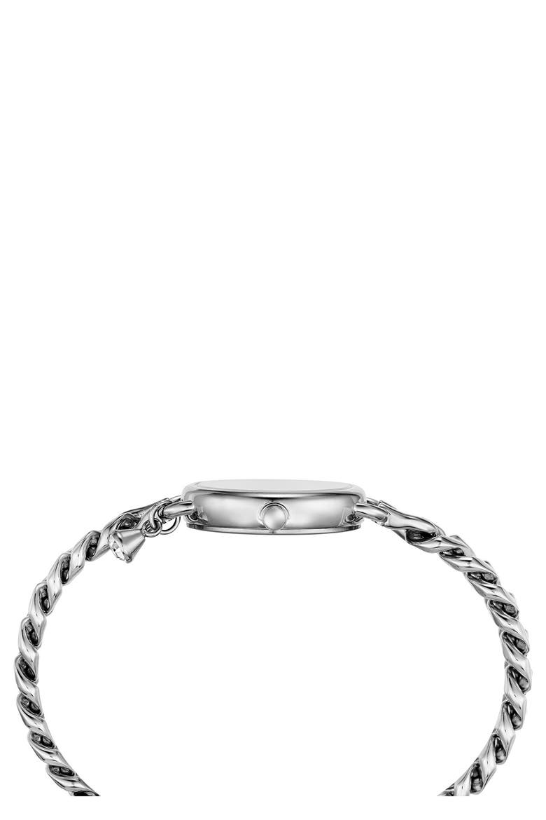 Women's Stainless Steel Charm Bracelet Watch, 24mm, Alternate, color, SILVER