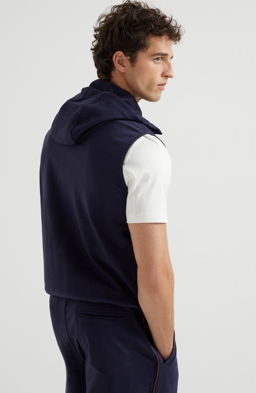 Brunello Cucinelli French Terry Vest In Cobalt