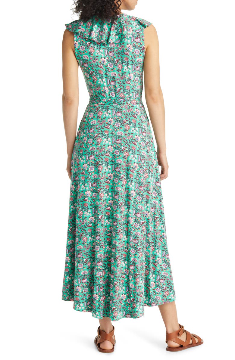 Boden Floral Print Jersey Wrap Maxi Dress, Alternate, color, 