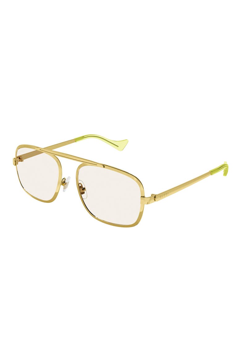 55mm Square Sunglasses, Alternate, color, GOLD