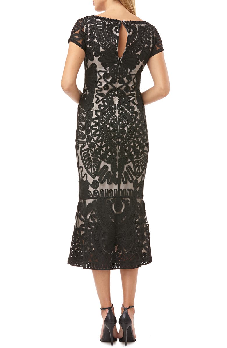 JS Collections Soutache Trumpet Dress, Alternate, color, 