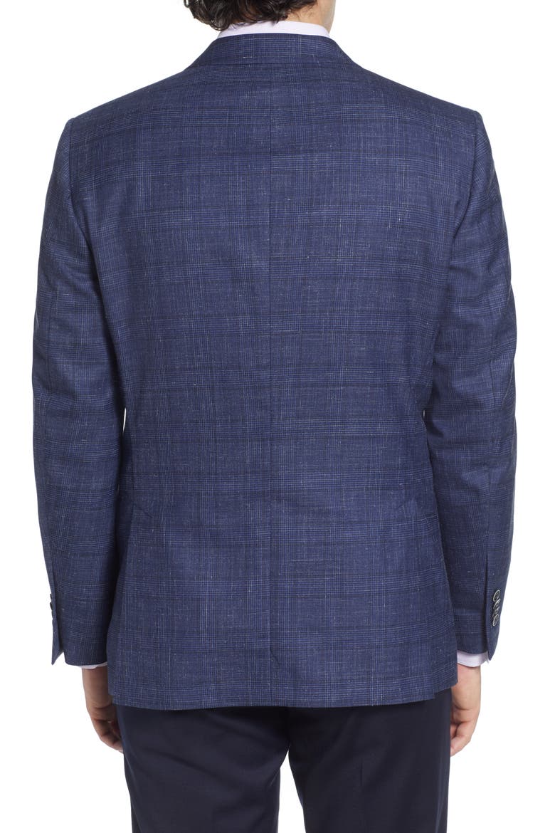 Classic Fit Plaid Wool Sport Coat, Alternate, color, NAVY