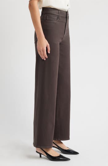 Le Slim Palazzo Coated High Waist Wide Leg Jeans