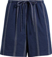 Caslon® Cotton Blend Dobby Pull-On Shorts