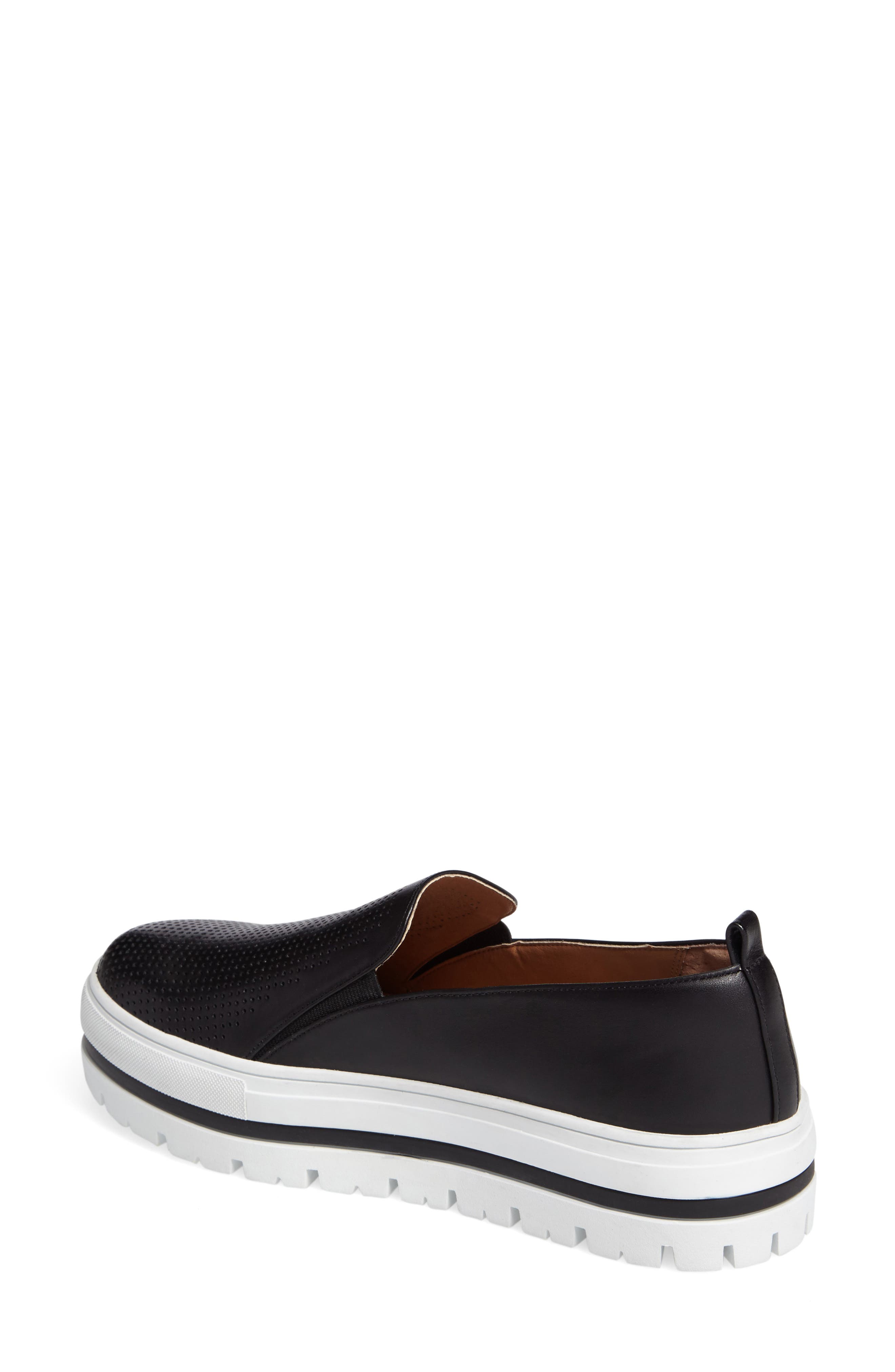 Teagen Sneaker, Alternate, color, BLACK LEATHER PERF