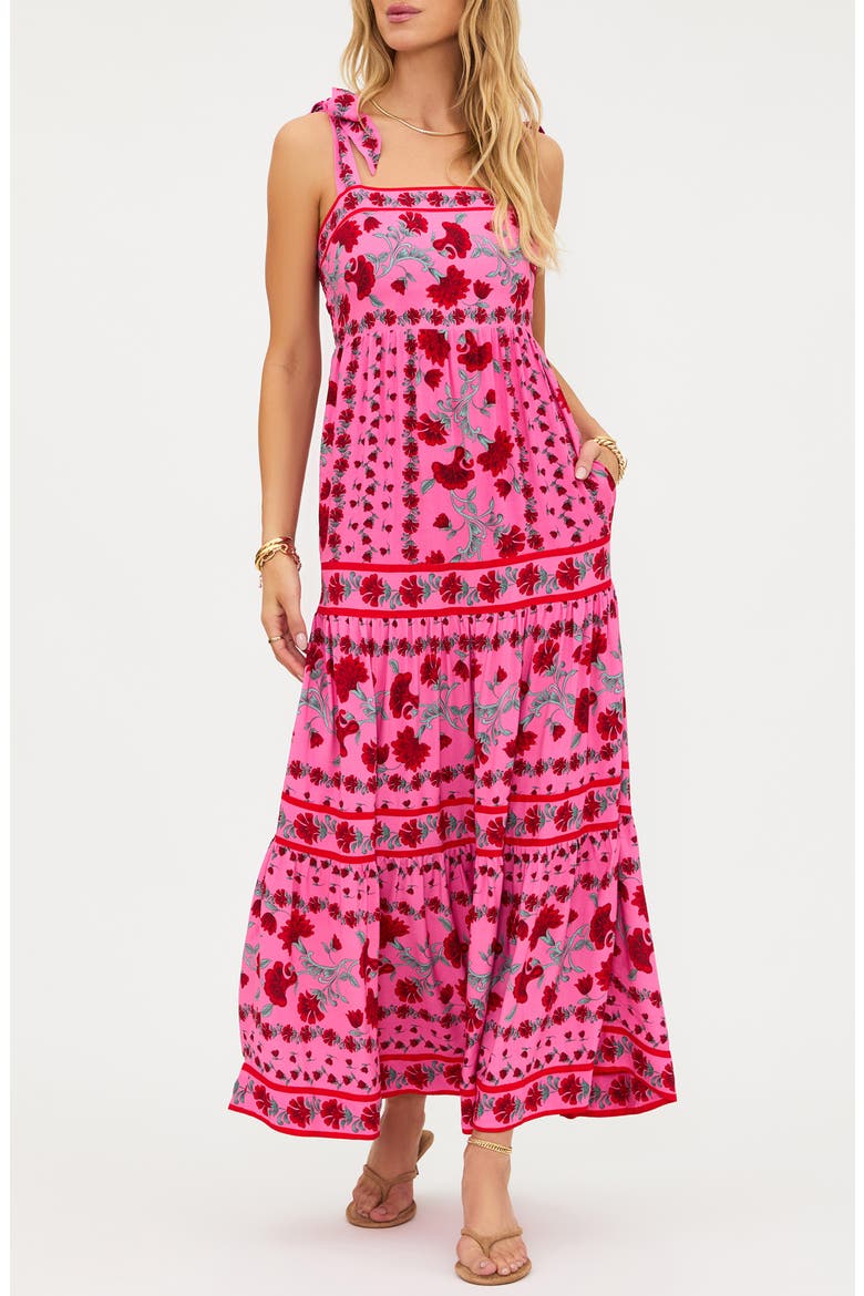 Floral Cover-Up Sundress, Main, color, REDWOOD FLORAL