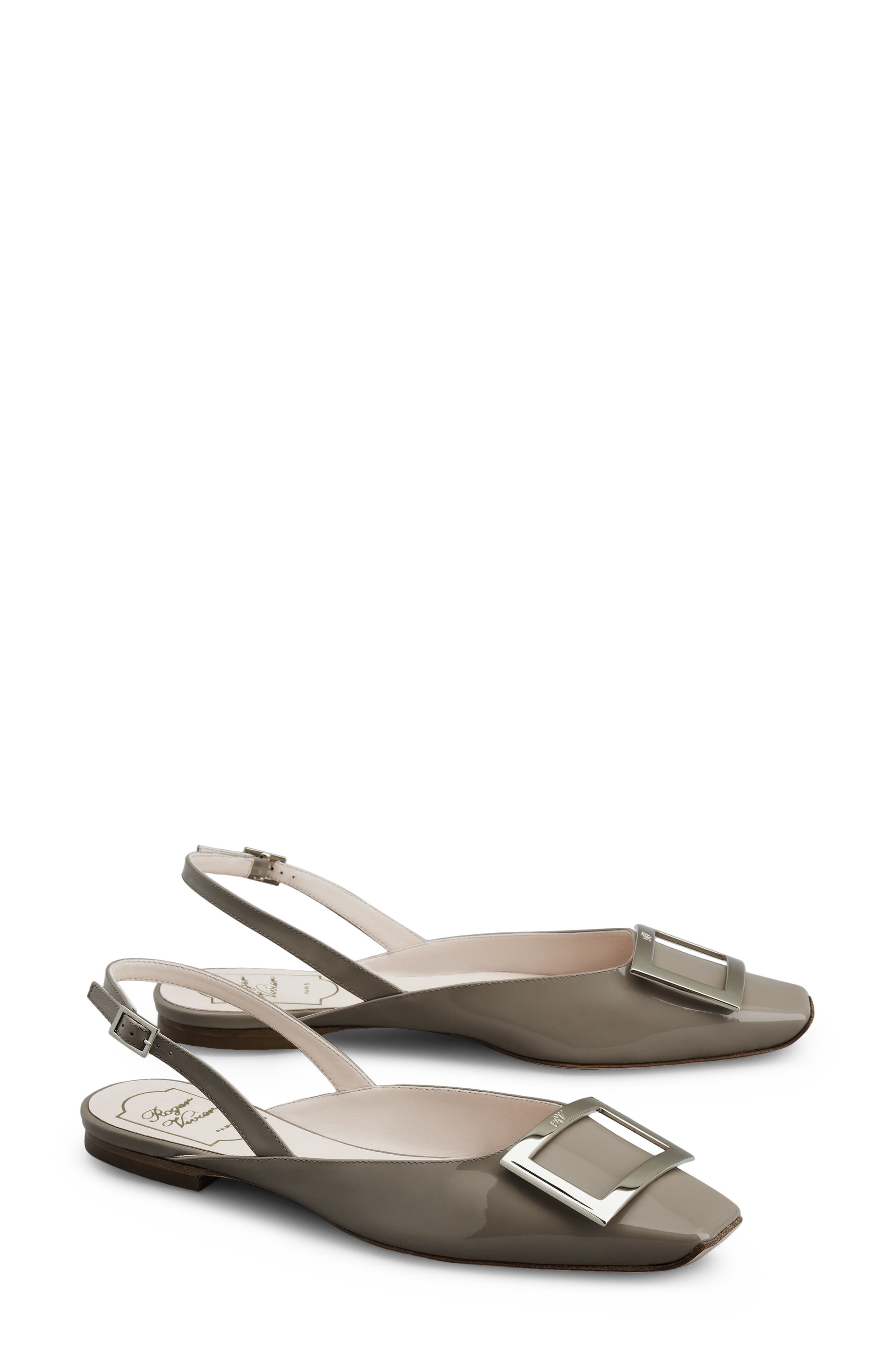 Roger Vivier Trompette Slingback Ballerina Flat, Alternate, color, 