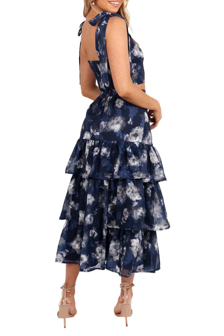 Olivia Floral Crop Top & Skirt Set, Alternate, color, NAVY FLORAL