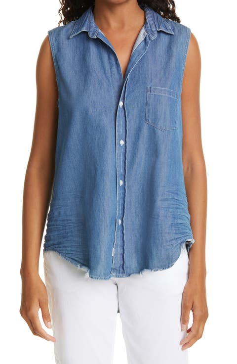 Fiona Sleeveless Cotton Blouse