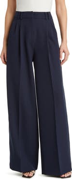 KOBI HALPERIN Side Stripe Stretch Twill Wide Leg Pants