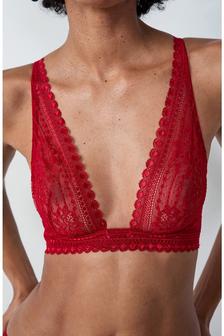 Panama Sheer Lace Contour Bra, Main, color, CARDINAL