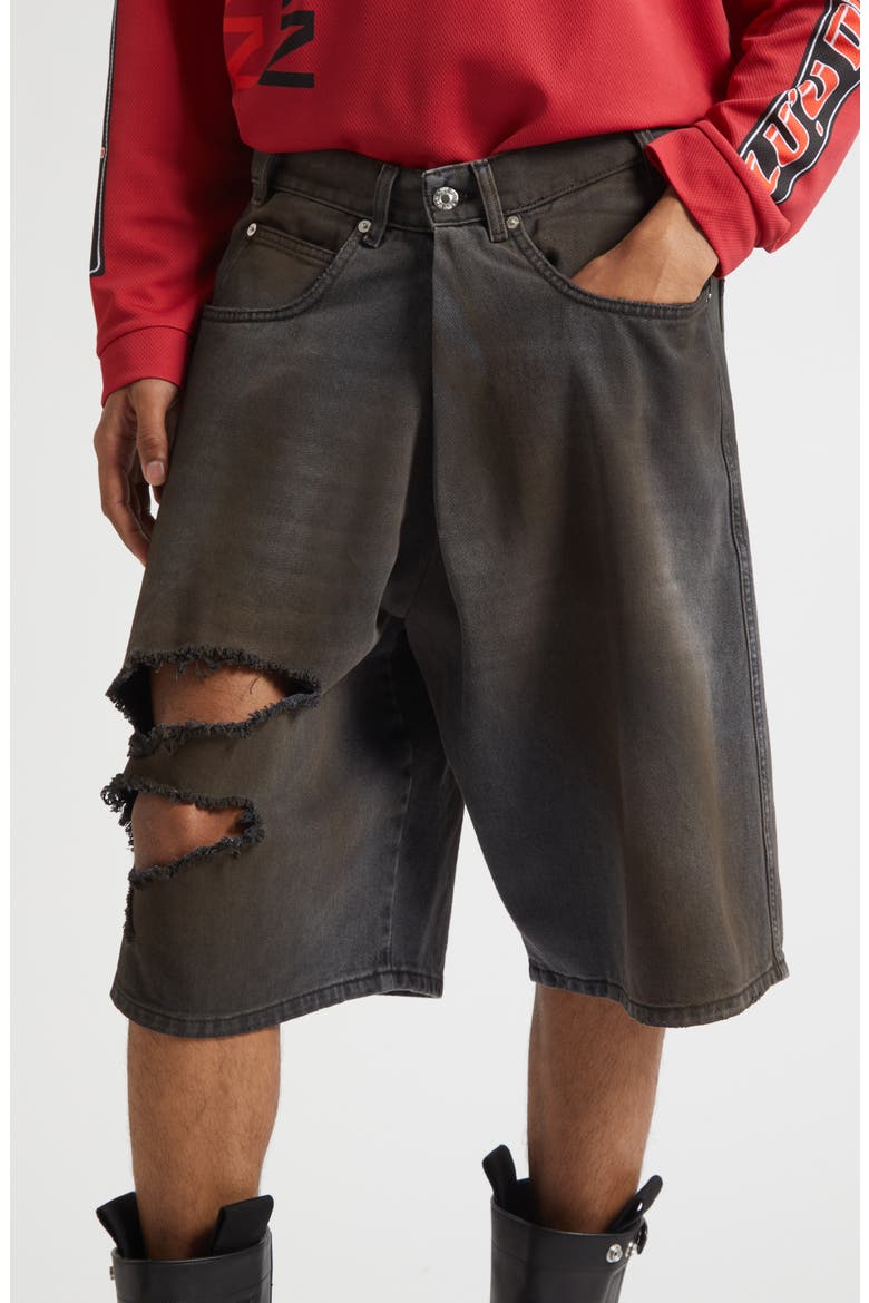 Kriss Kross Ripped Denim Shorts, Alternate, color, DIRTY OUTCAST GREY