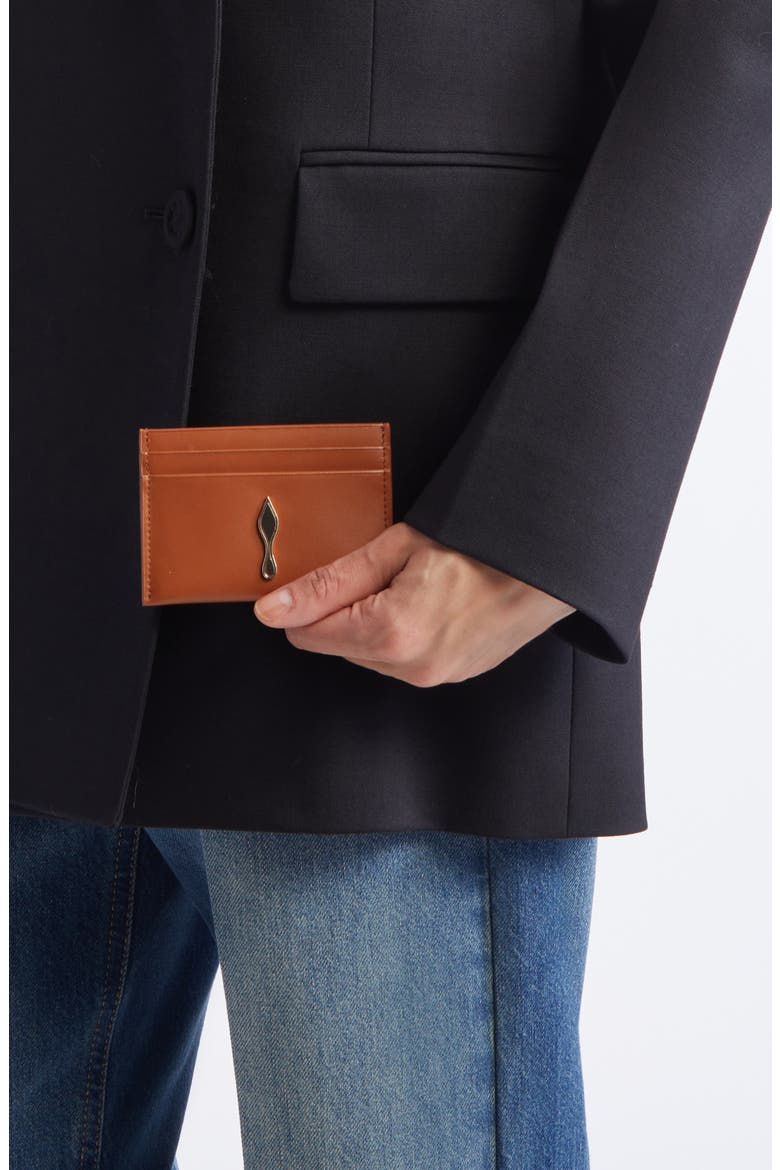Bettina Leather Card Case, Alternate, color, CUOIO/ GOLD