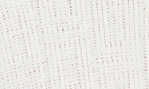 Hurley Park City Basketweave Crop Sweater In White