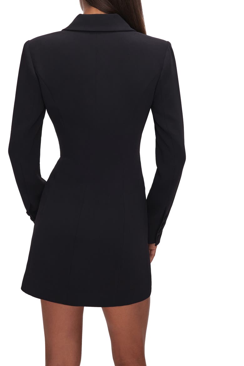 Luxe Suiting Exec Long Sleeve Blazer Minidress, Alternate, color, BLACK001