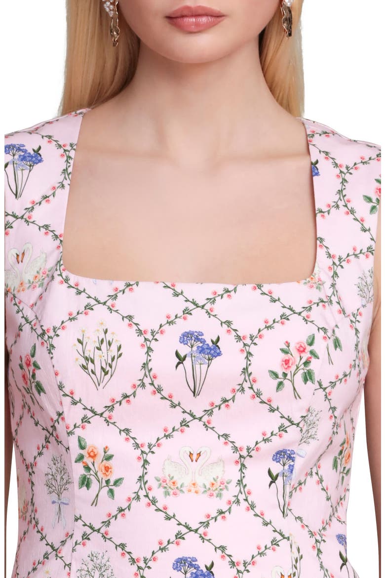 Floral Fit & Flare Minidress, Alternate, color, BLOOM FELICITY