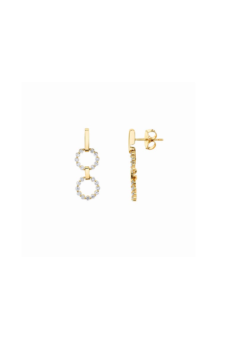 Two Ring Cloud Drop Earrings, Alternate, color, Yellow Gold