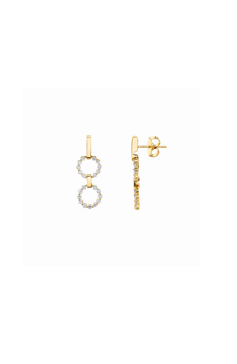 Michael M Two Ring Cloud Drop Earrings, Alternate, color, Yellow Gold